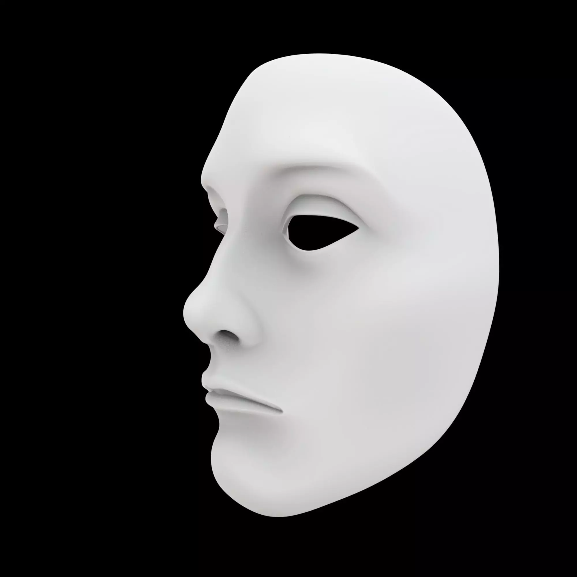 Bored Expression Mask 3D Print Model 3D print model_1
