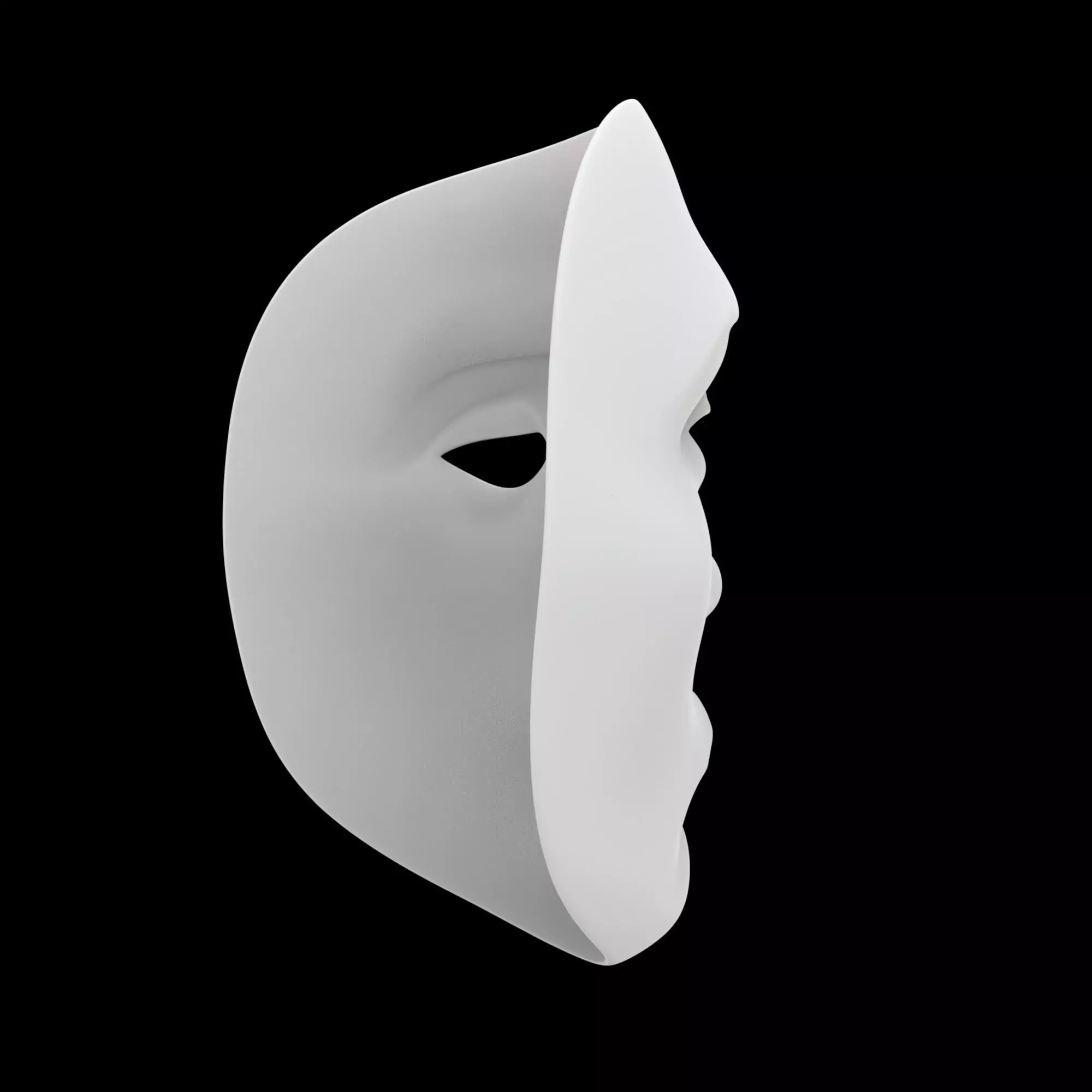 Bored Expression Mask 3D Print Model 3D print model_3