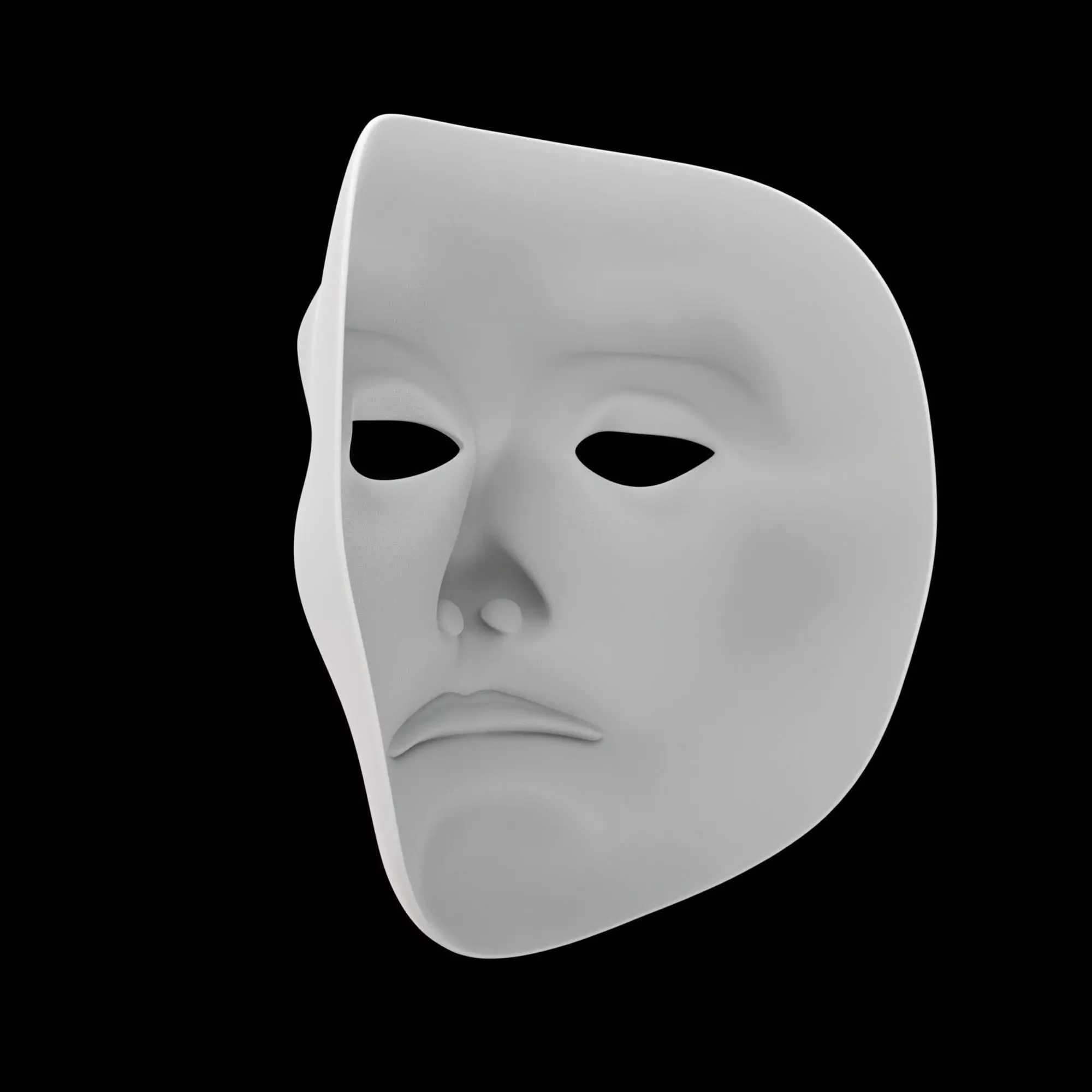 Bored Expression Mask 3D Print Model 3D print model_2