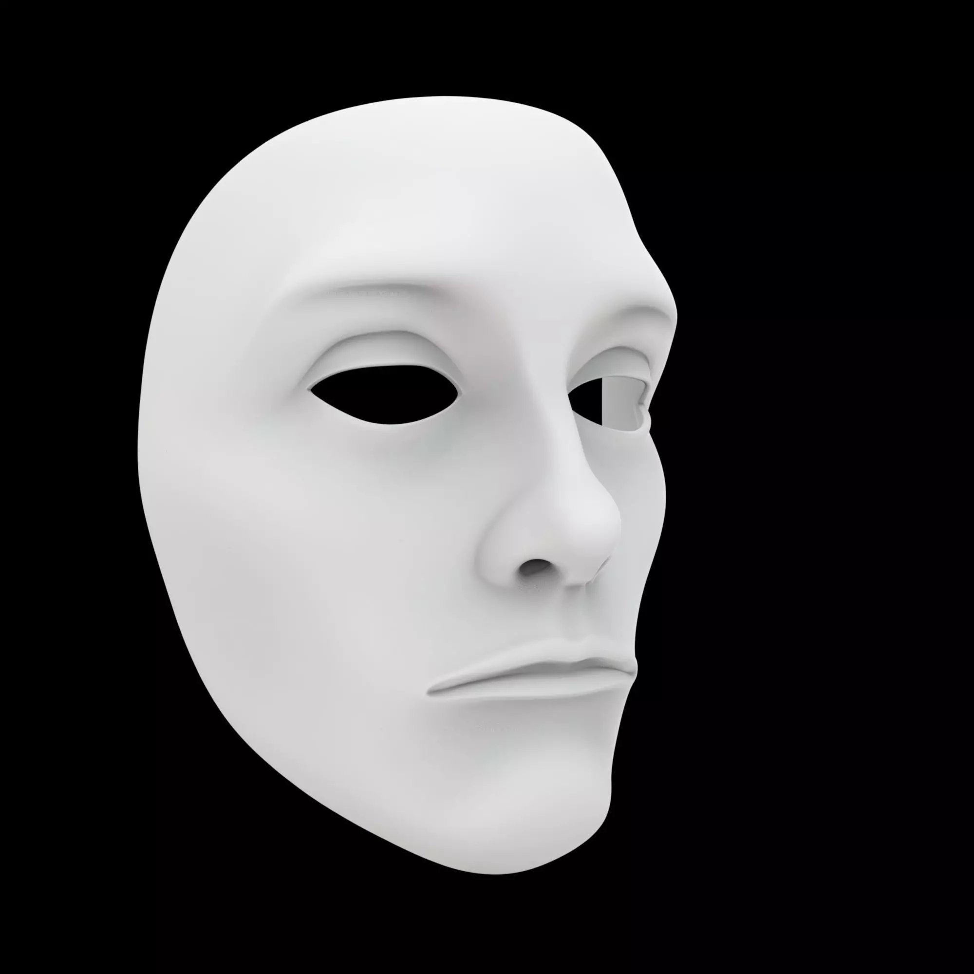 Bored Expression Mask 3D Print Model 3D print model_0