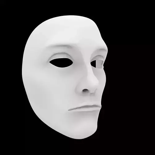 Bored Expression Mask 3D Print Model