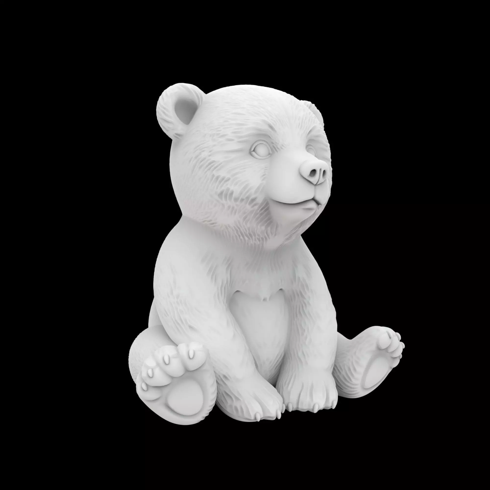 Cute Baby Bear 3D Print Model 3D print model