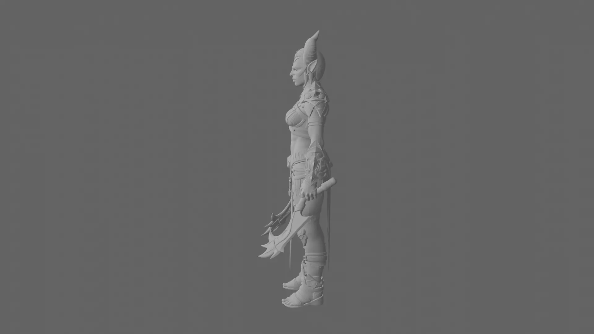 Majestic Vigilant Night Elf Sentinel Warrior 3D Model 3D model_7