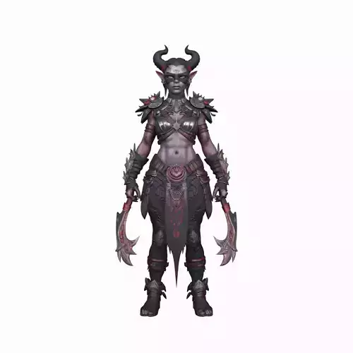 Majestic Vigilant Night Elf Sentinel Warrior 3D Model 3D model
