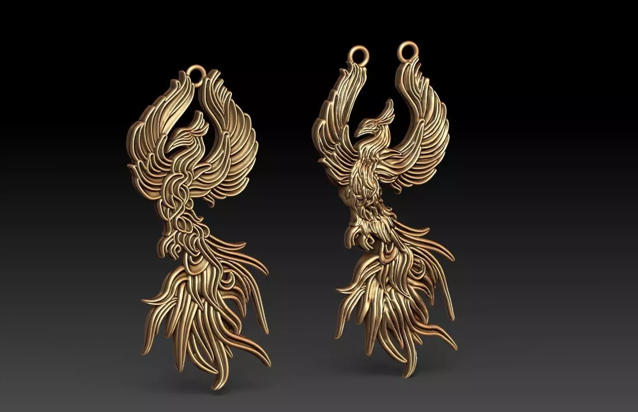 Phoenix Pendant Pack M73 3D print model_1