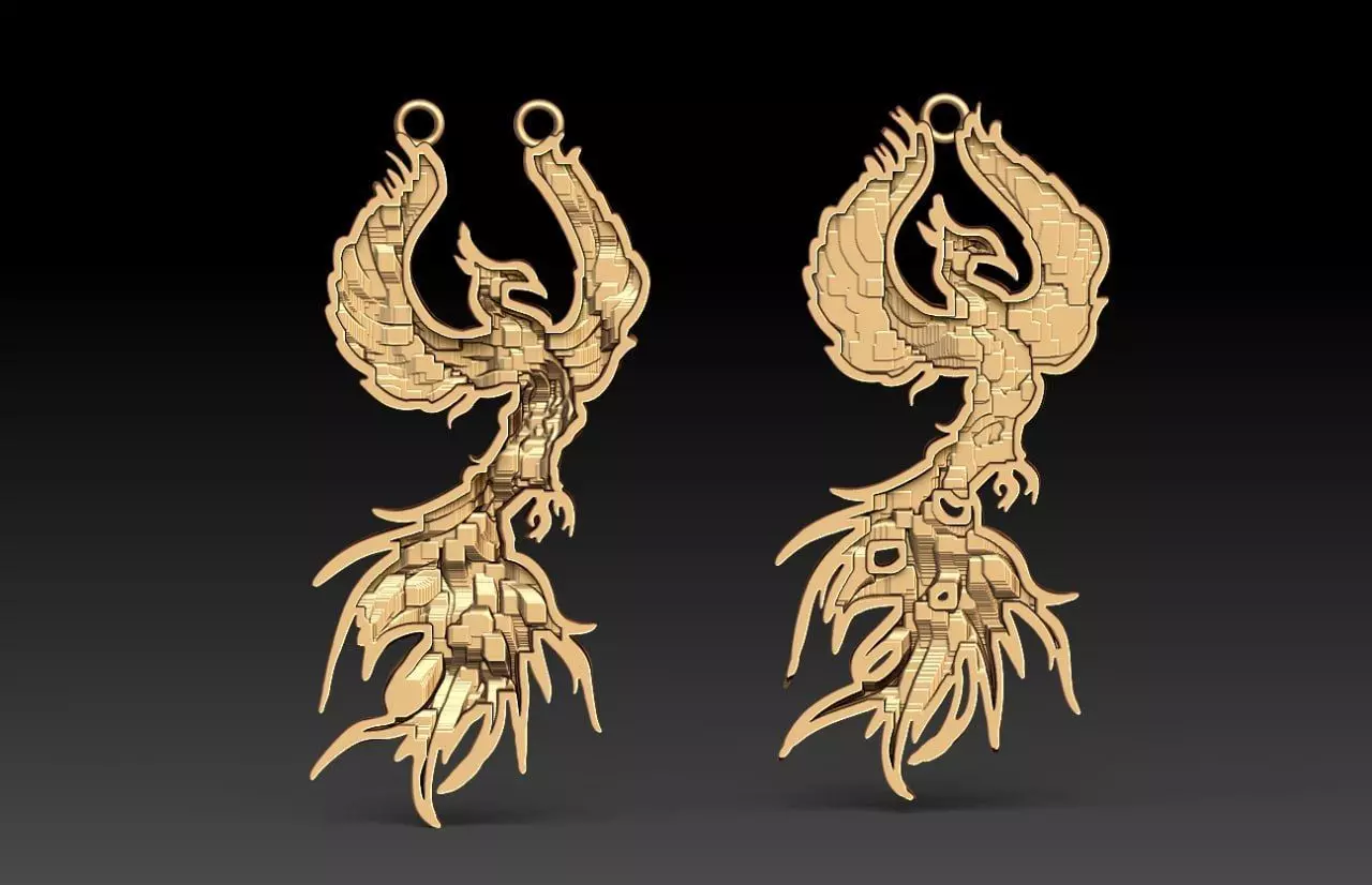 Phoenix Pendant Pack M73 3D print model_4
