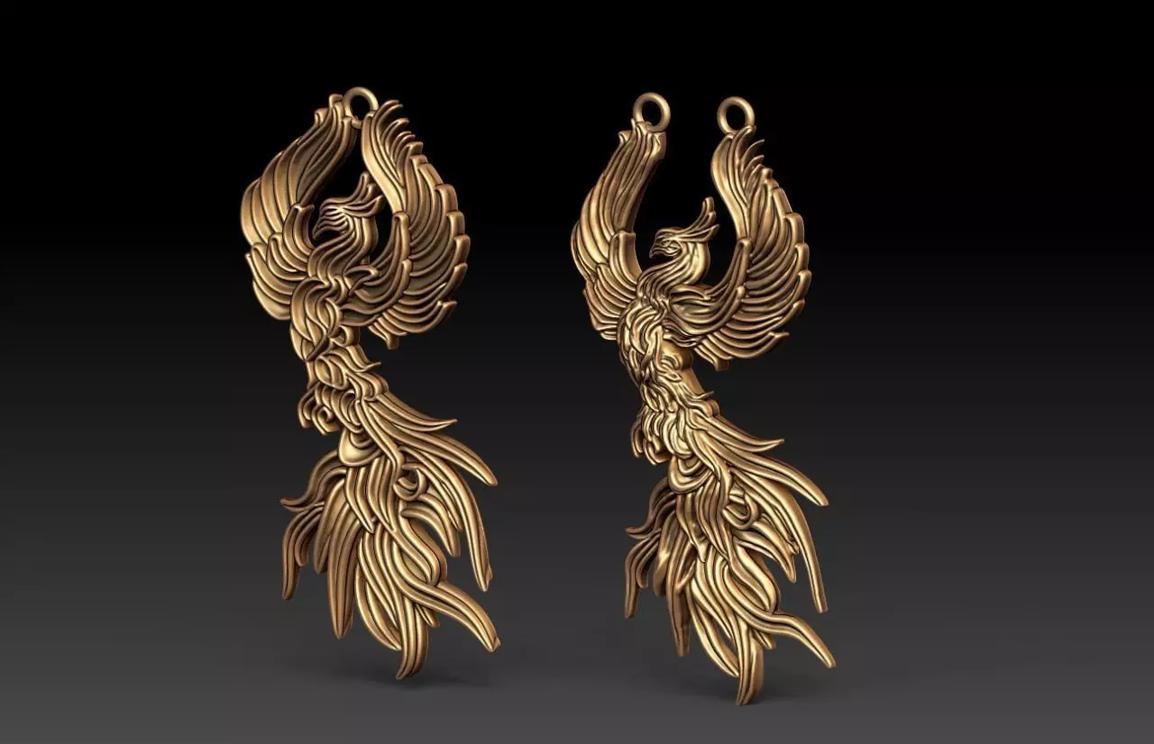Phoenix Pendant Pack M73 3D print model_2
