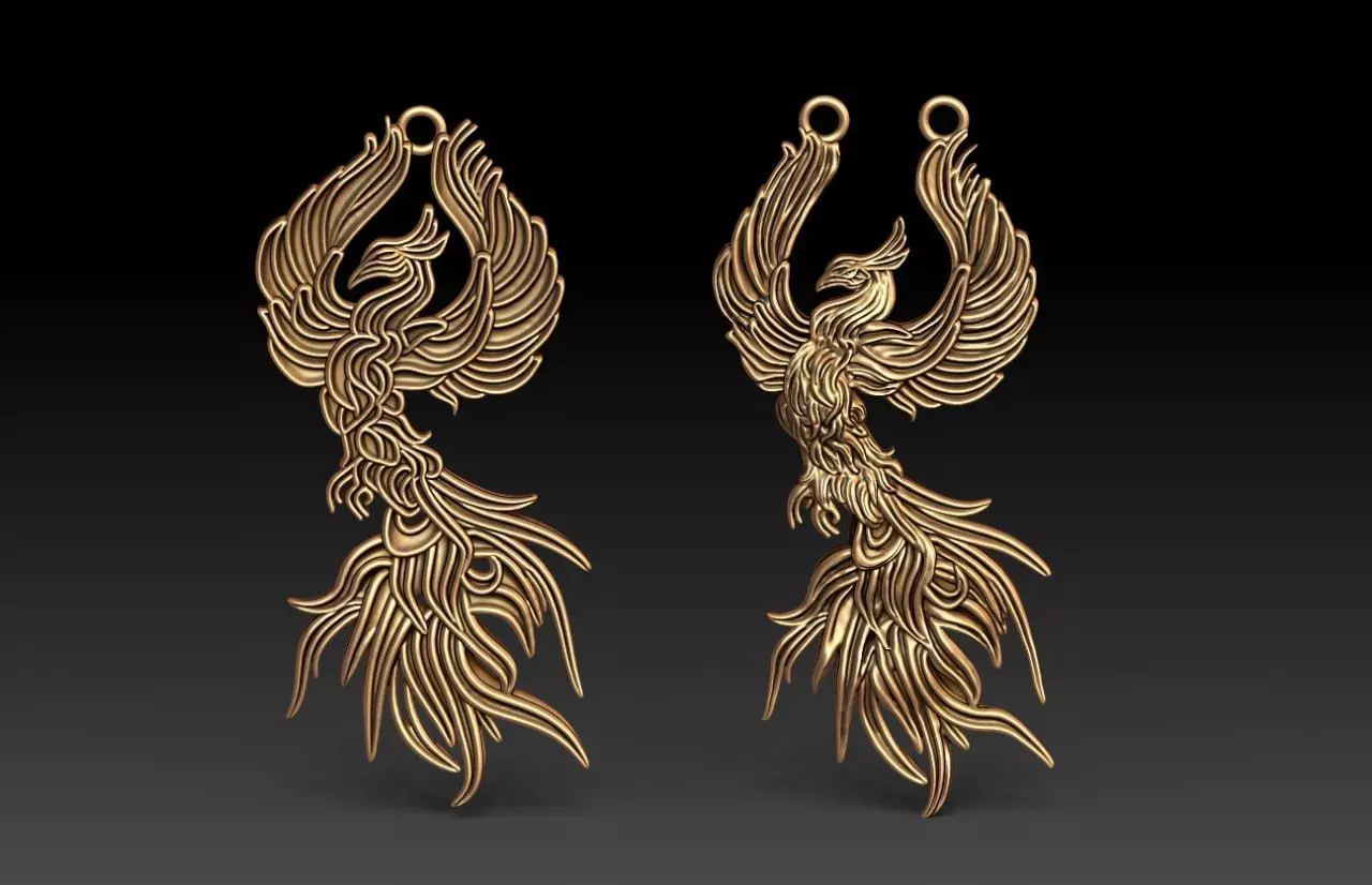 Phoenix Pendant Pack M73 3D print model_0