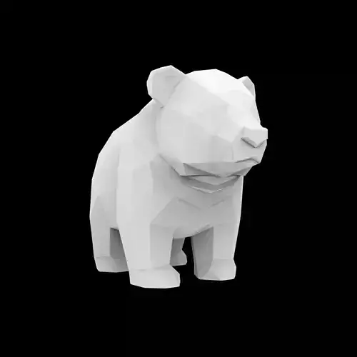 Geometric Bear 3D Print Model