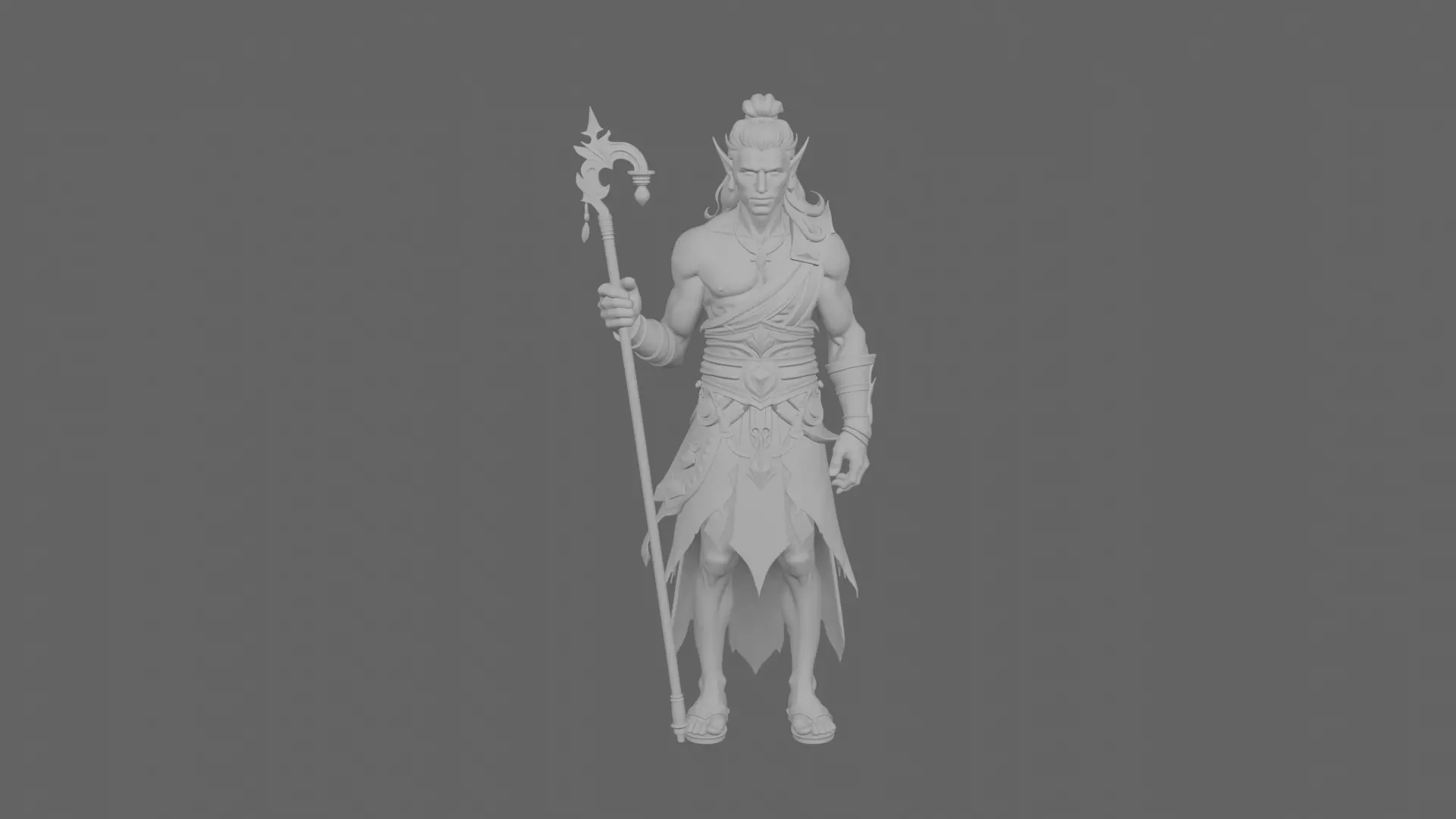 Mystical Refined Blood Elf Enchanter in World of  Style 3D Model 3D model_6