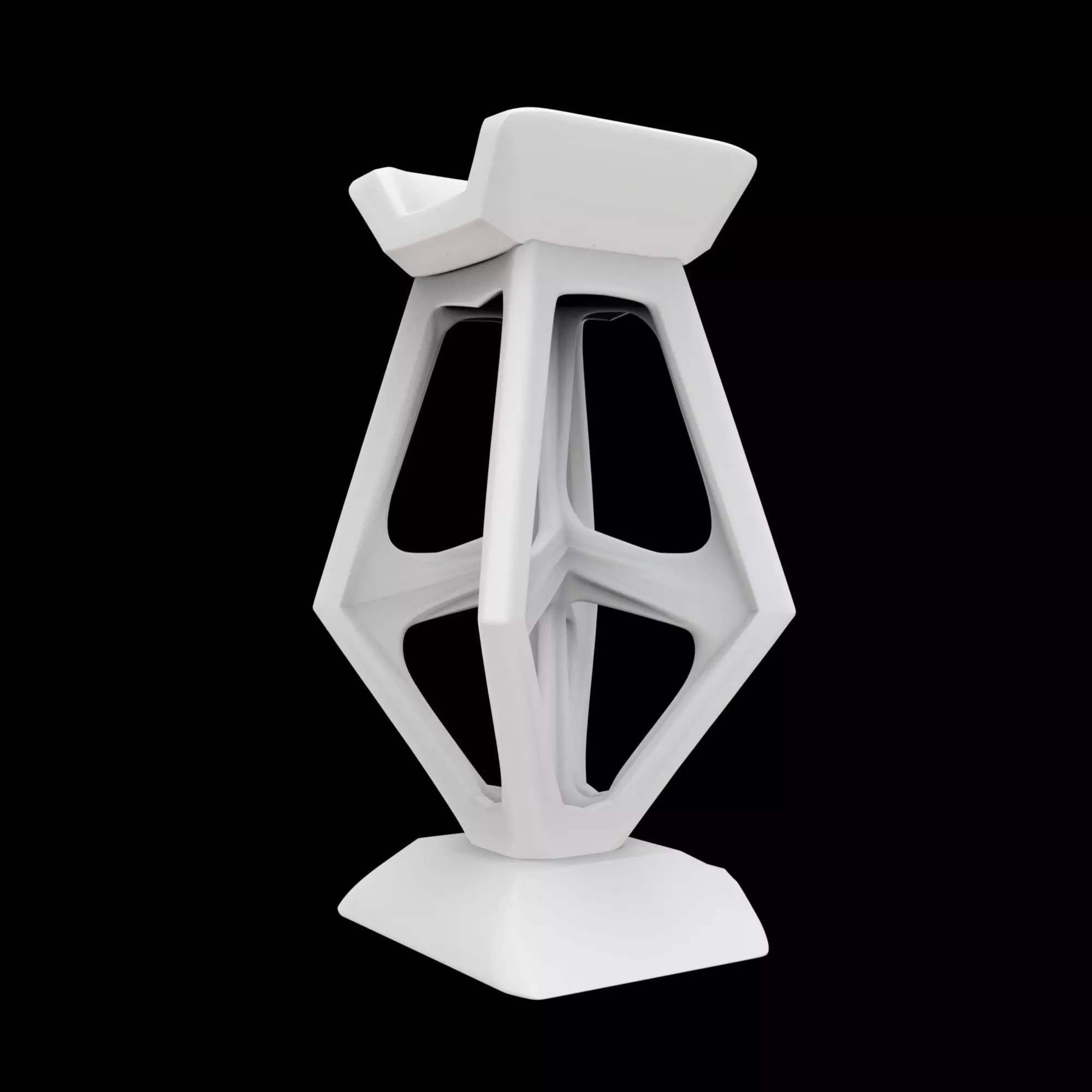 L Shaped Headphone Stand Modern 3D Print Model 3D print model_3
