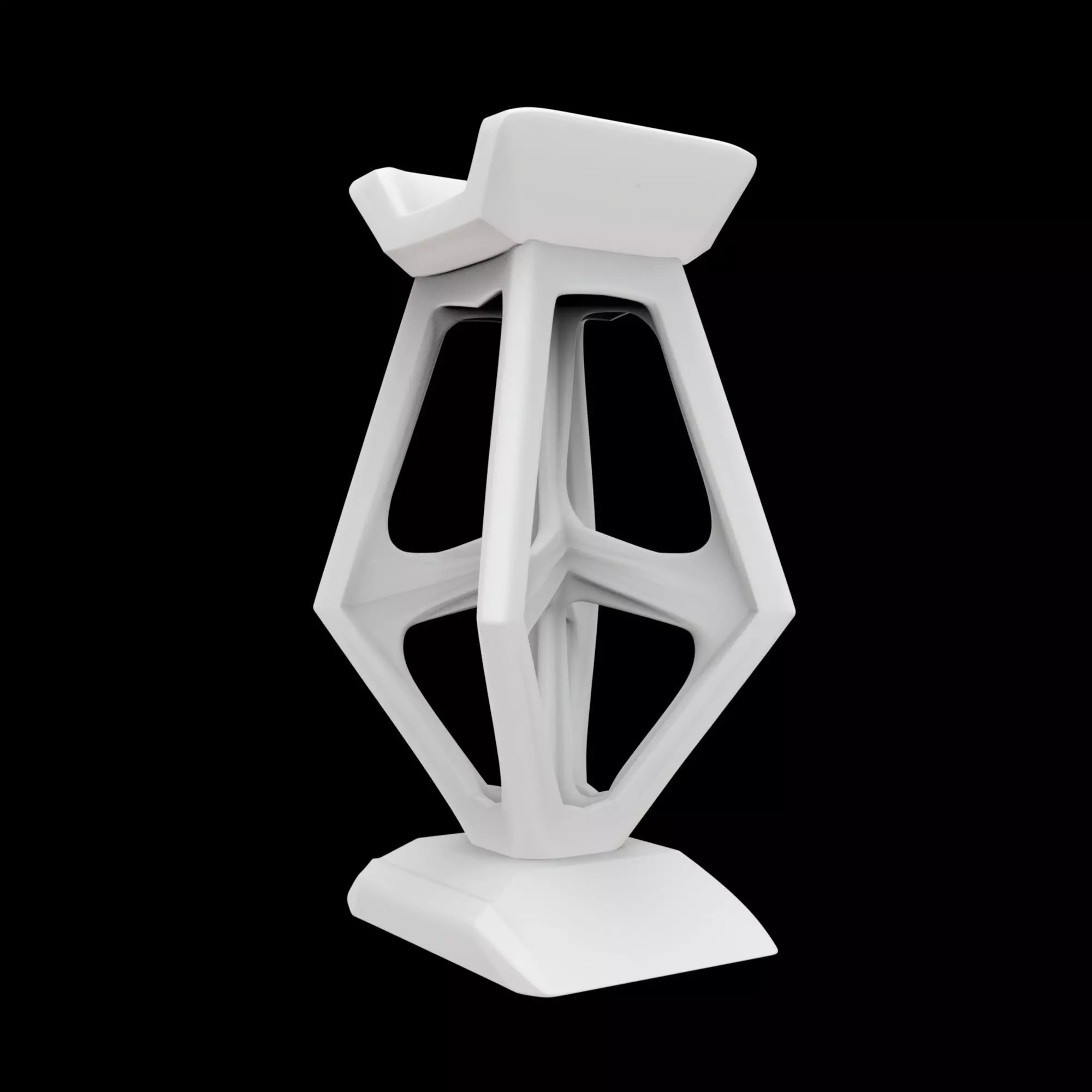 L Shaped Headphone Stand Modern 3D Print Model 3D print model_1