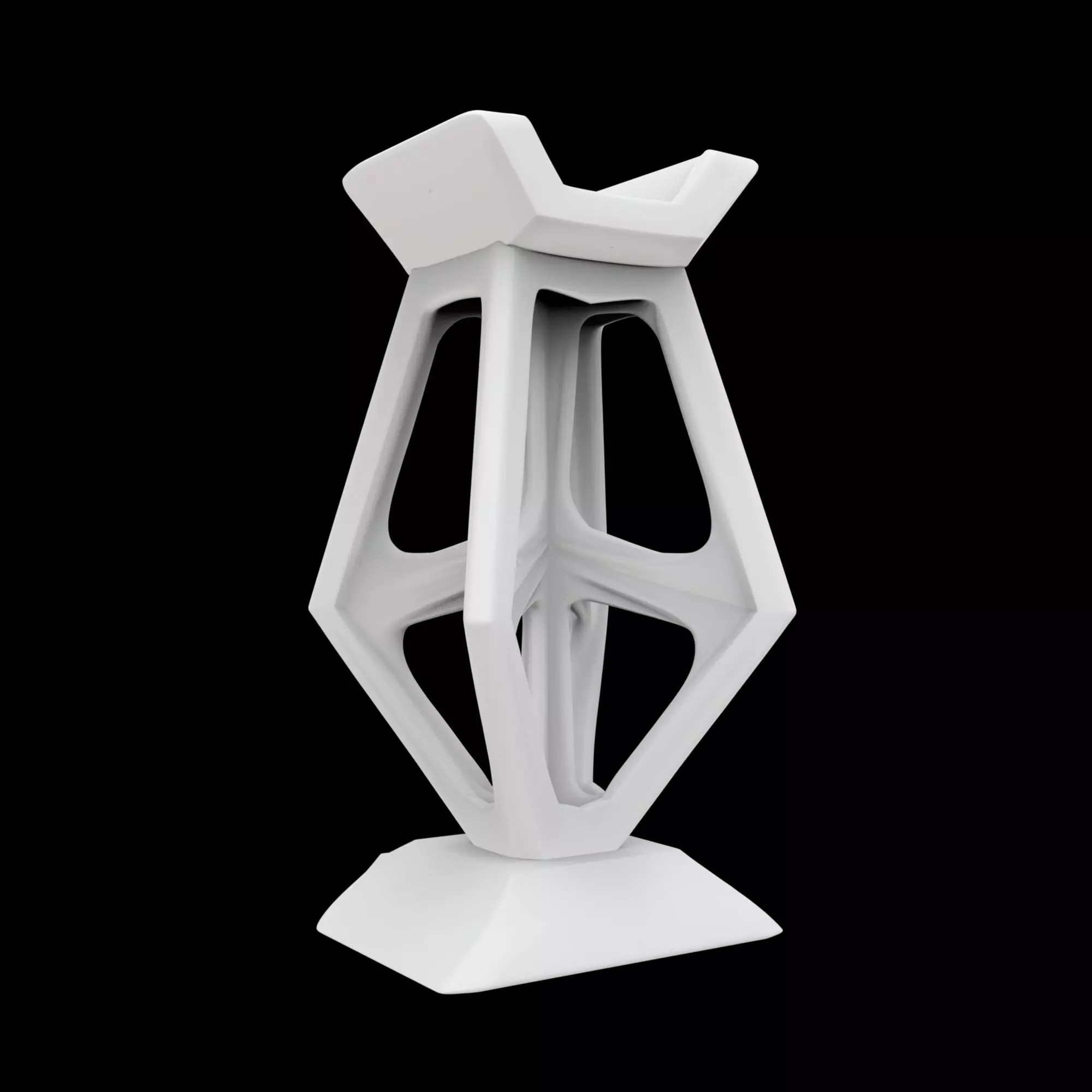 L Shaped Headphone Stand Modern 3D Print Model 3D print model_2