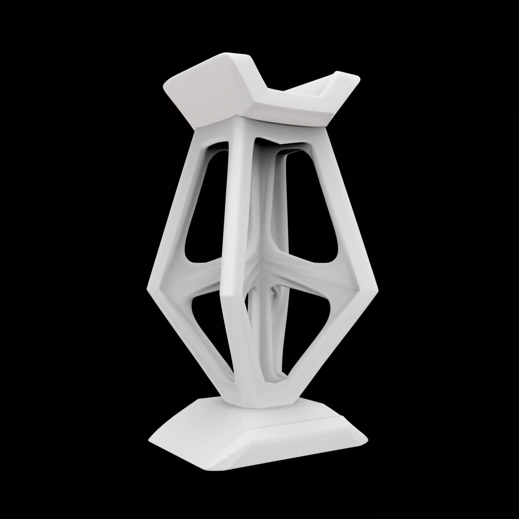 L Shaped Headphone Stand Modern 3D Print Model 3D print model_0