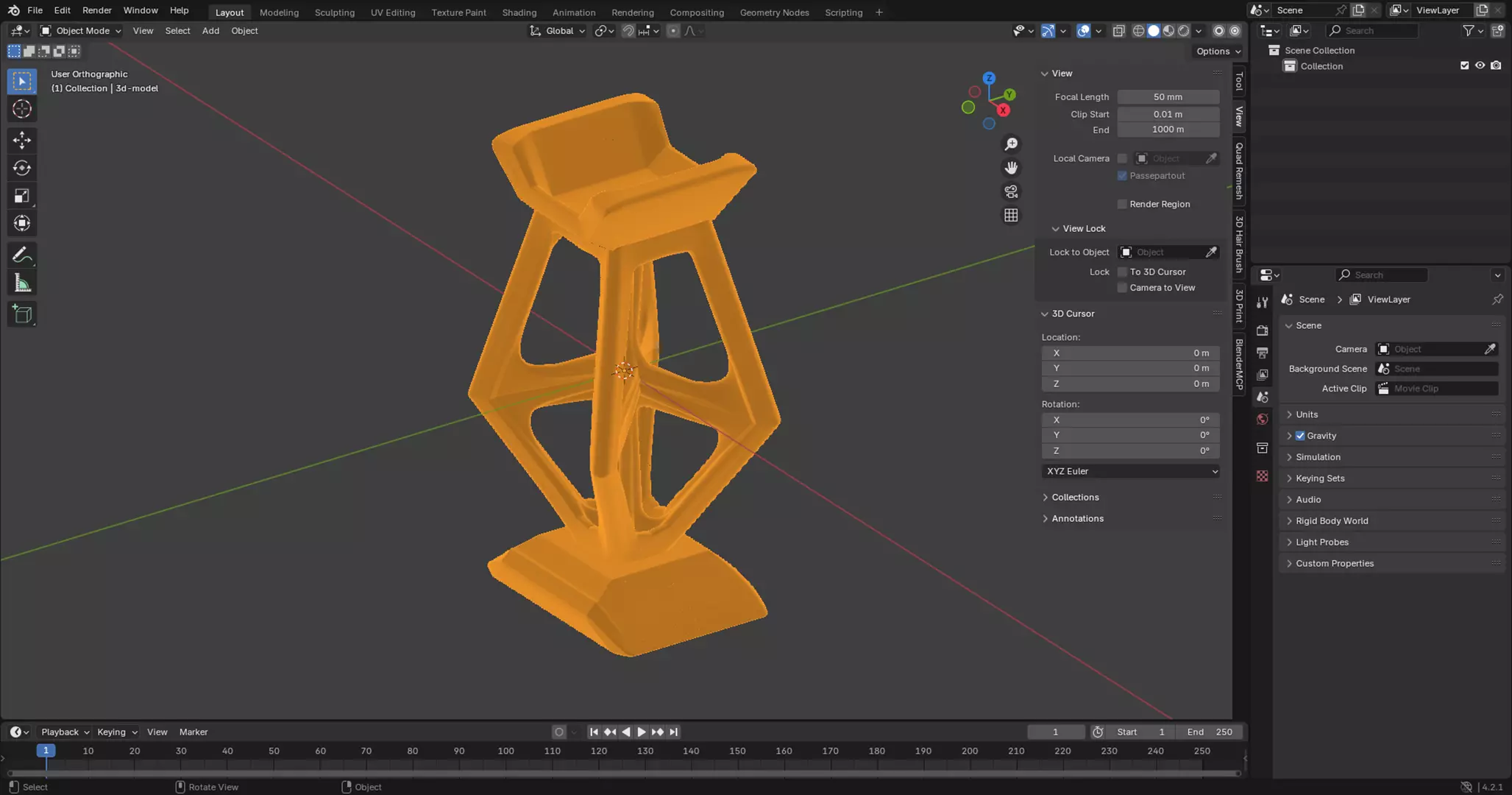 L Shaped Headphone Stand Modern 3D Print Model 3D print model_5