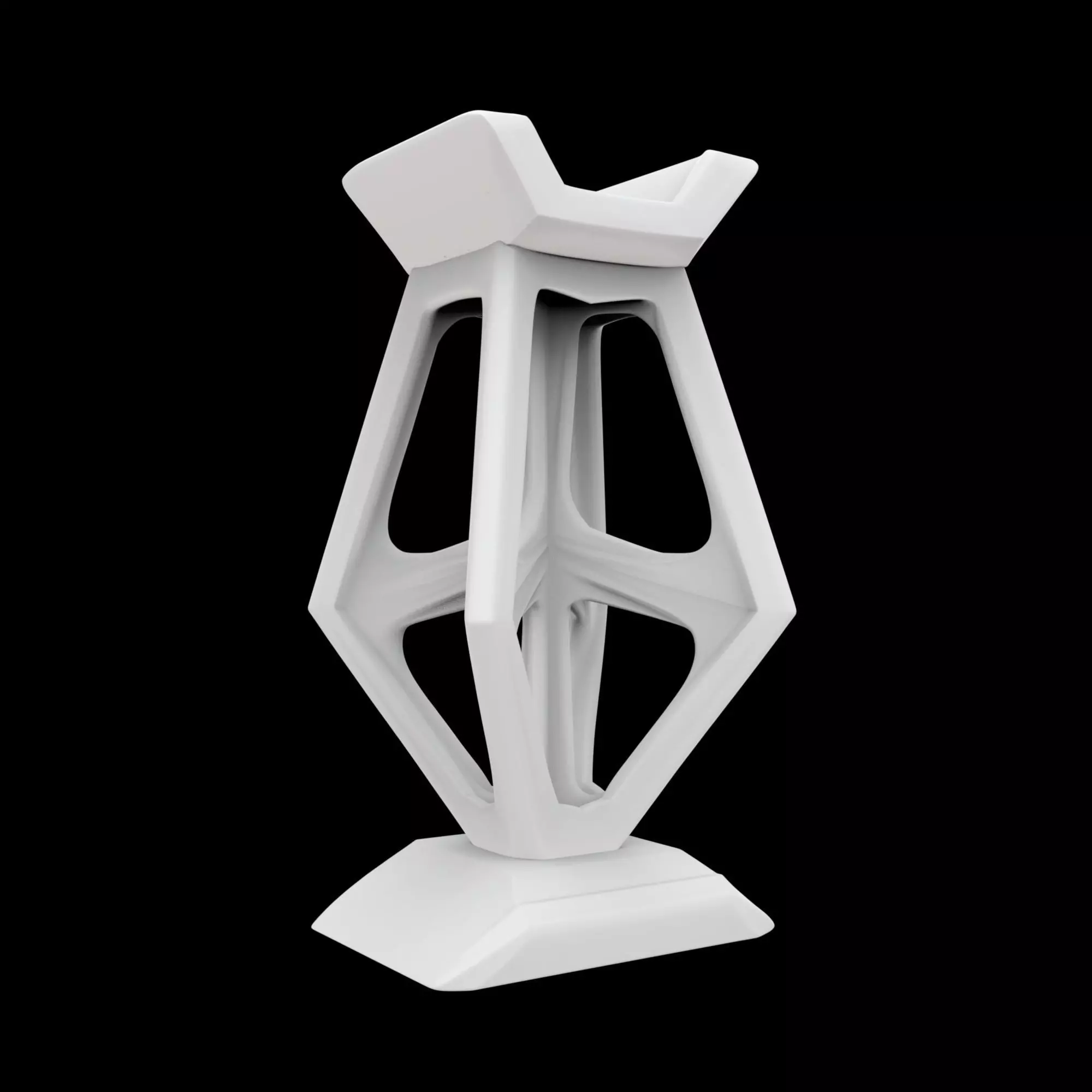 L Shaped Headphone Stand Modern 3D Print Model 3D print model_4