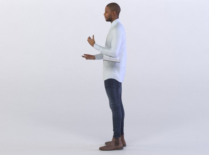 Andrew 0330 Man Standing, holding Notes