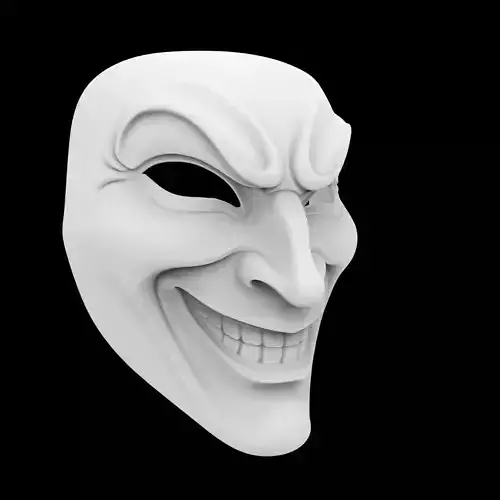 Mischievous Grin Mask 3D Print Model
