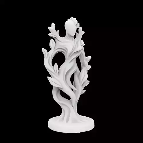 Nature Spirit Minimal Statue 3D Print Model