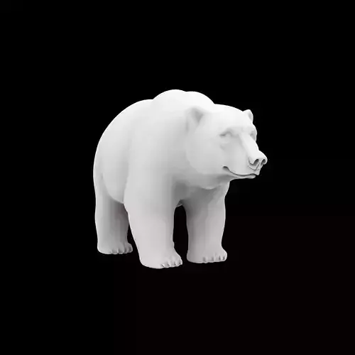 Polar Bear 3D Print Model