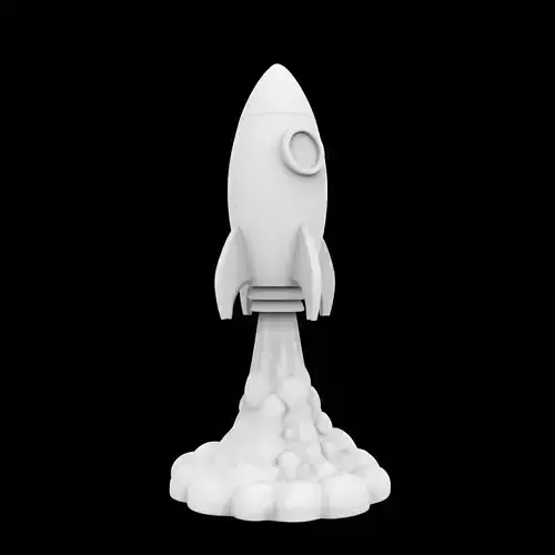 Rocket Launch Headphone Stand 3D Print Model