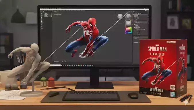Spider-Man spider - man statue 3D print model