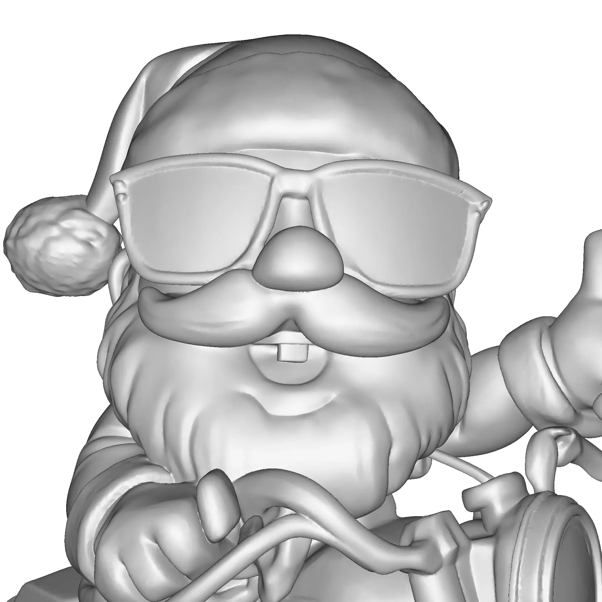 Santa Claus biker for 3D print 3D print model_32