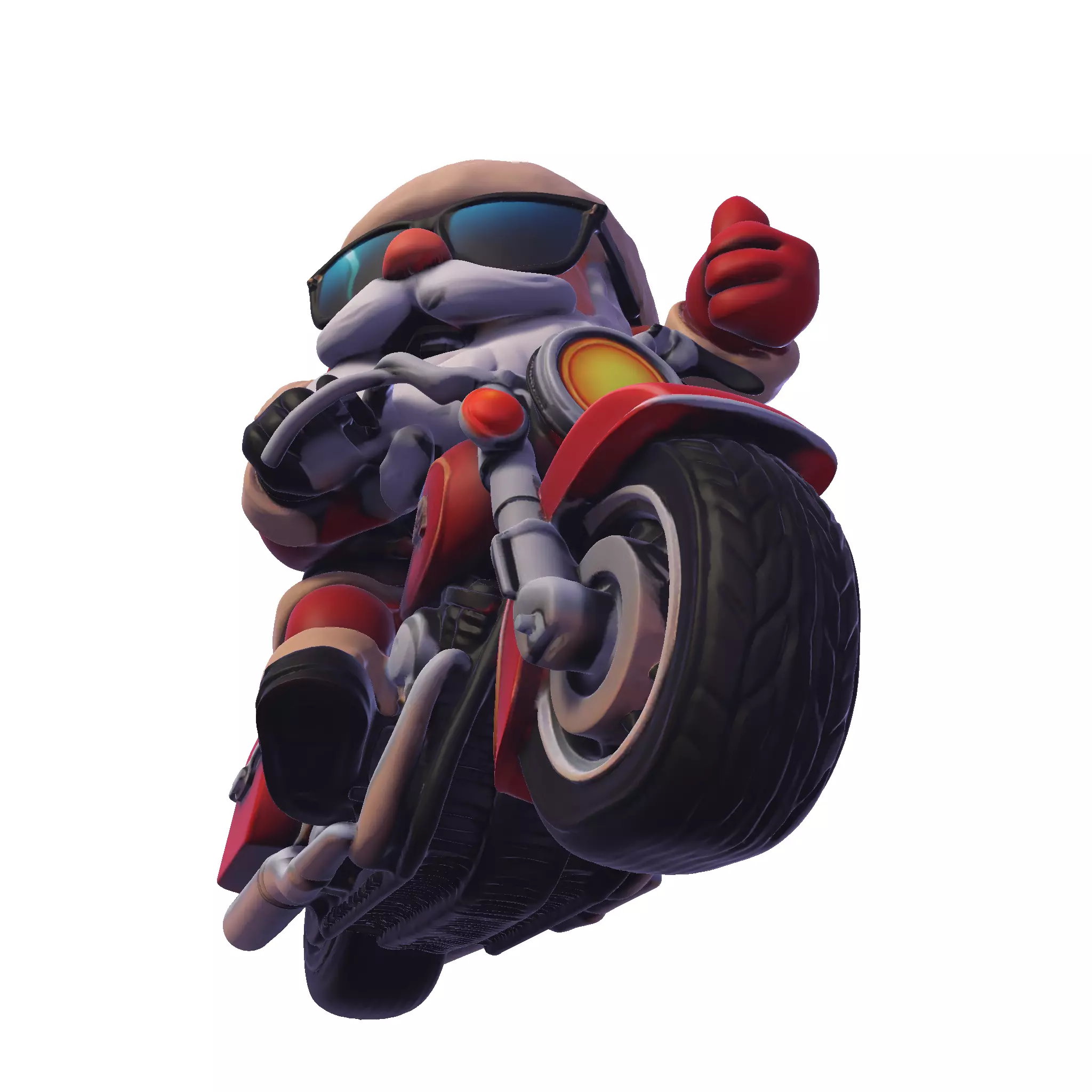 Santa Claus biker for 3D print 3D print model_10