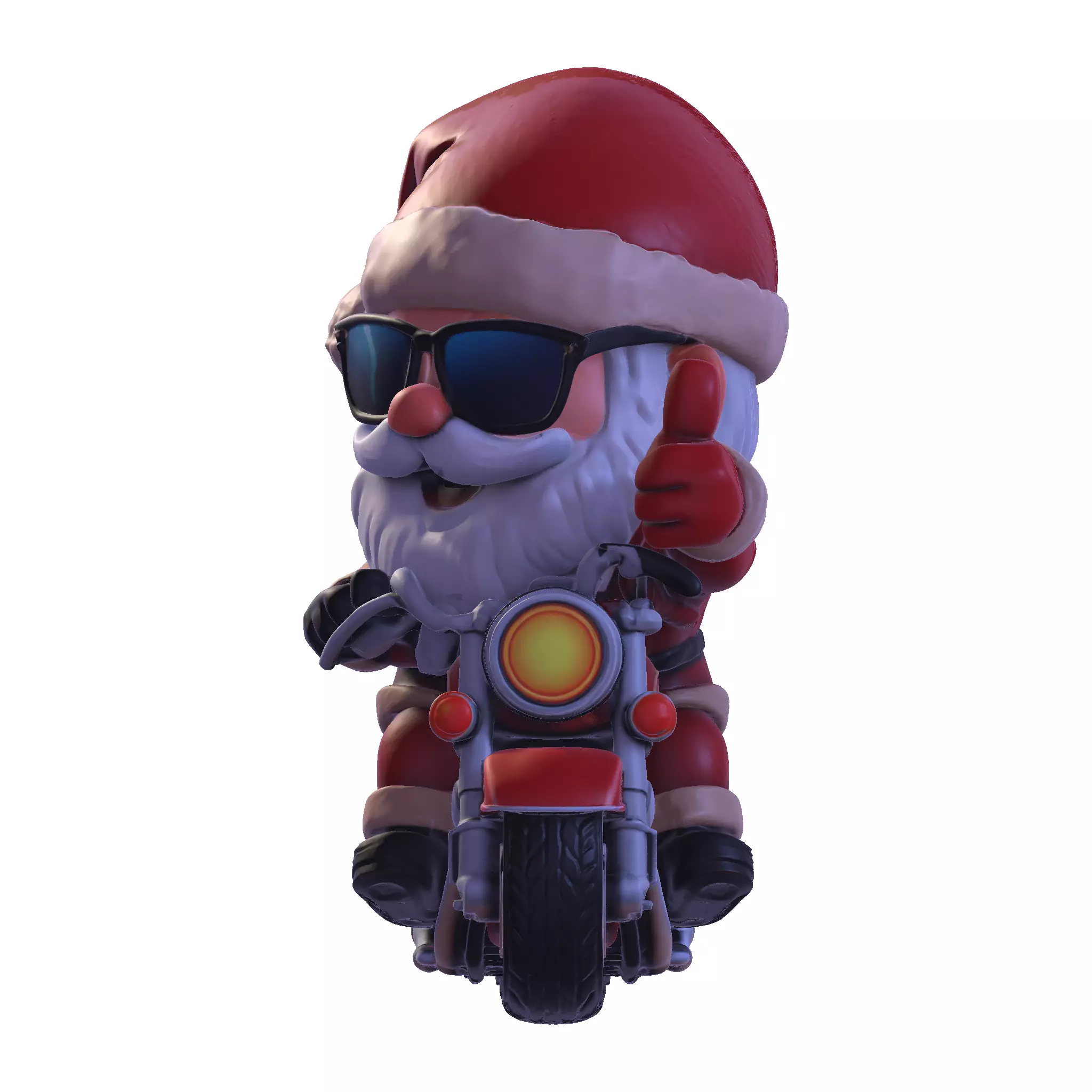 Santa Claus biker for 3D print 3D print model_20