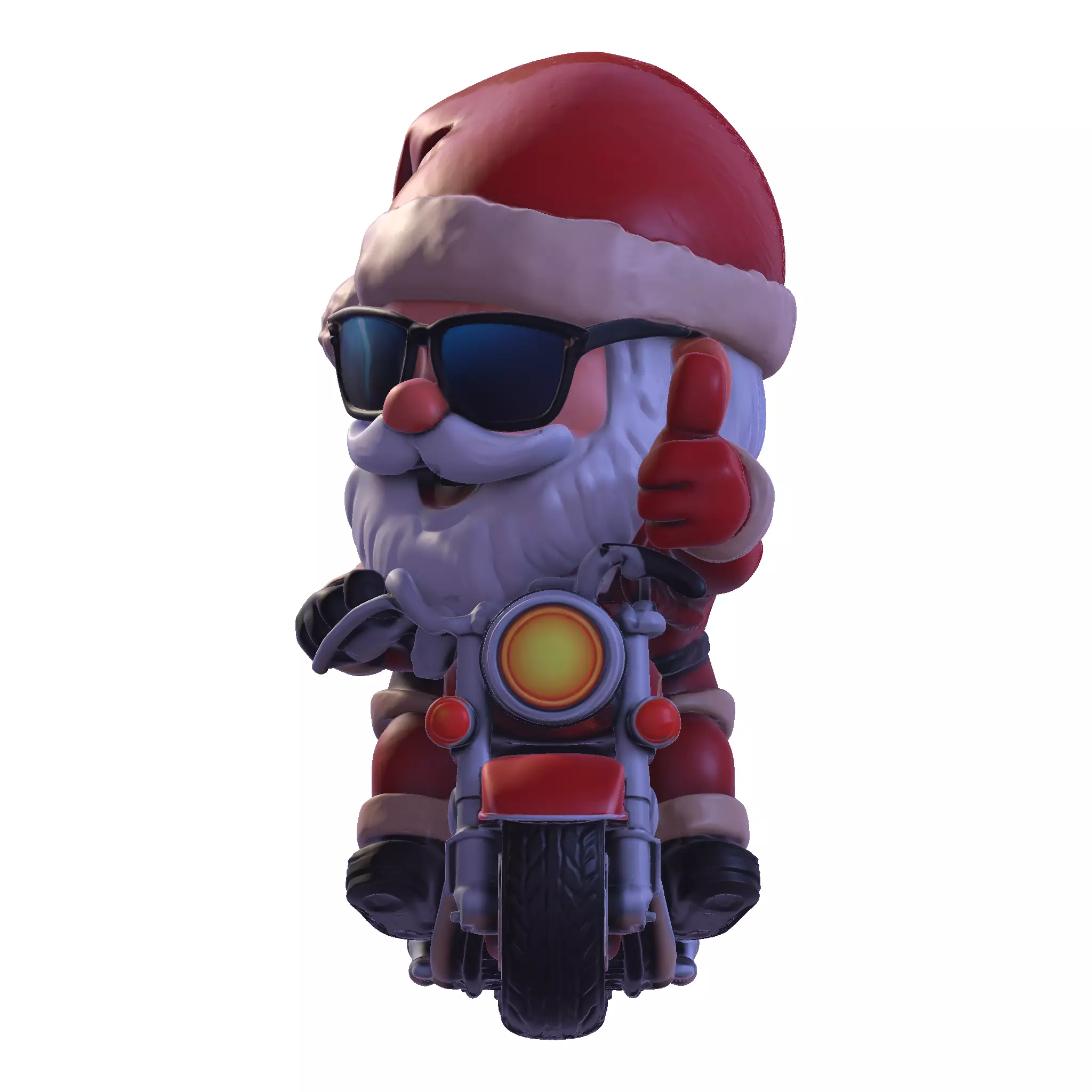 Santa Claus biker for 3D print 3D print model_16
