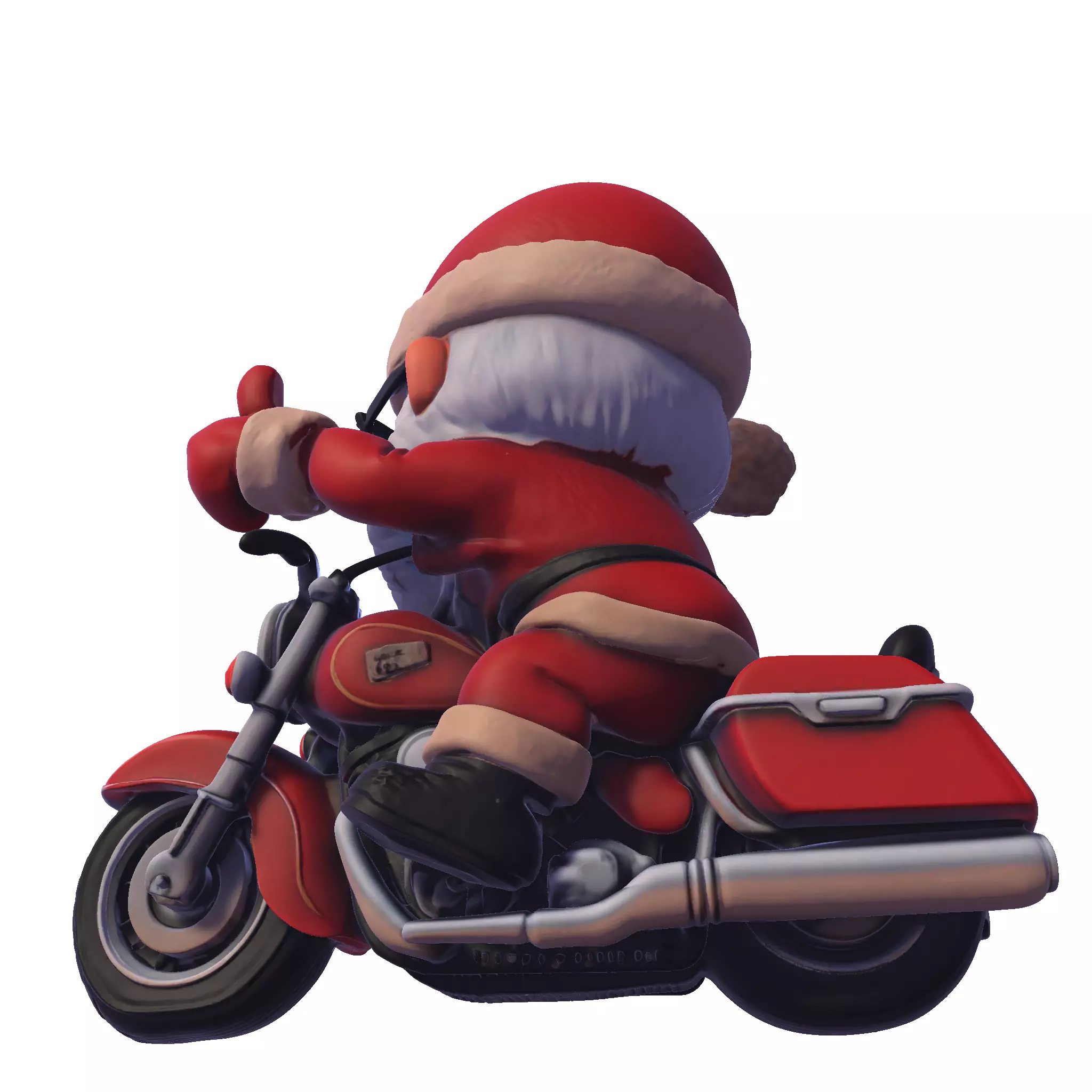 Santa Claus biker for 3D print 3D print model_13