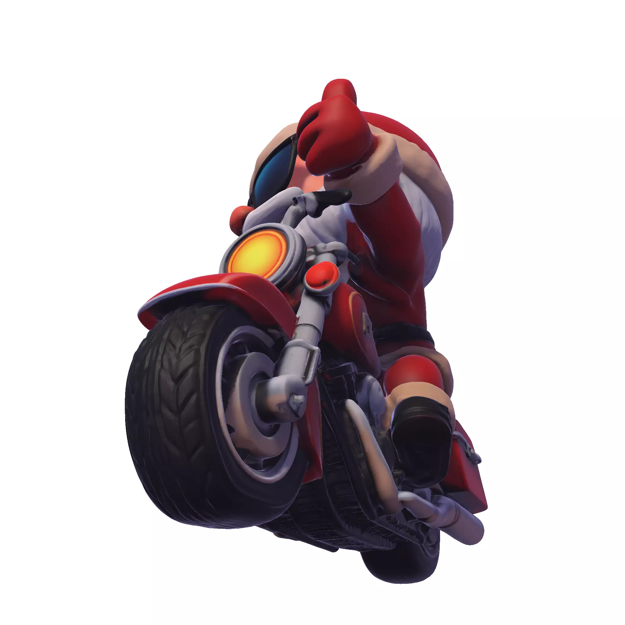 Santa Claus biker for 3D print 3D print model_11