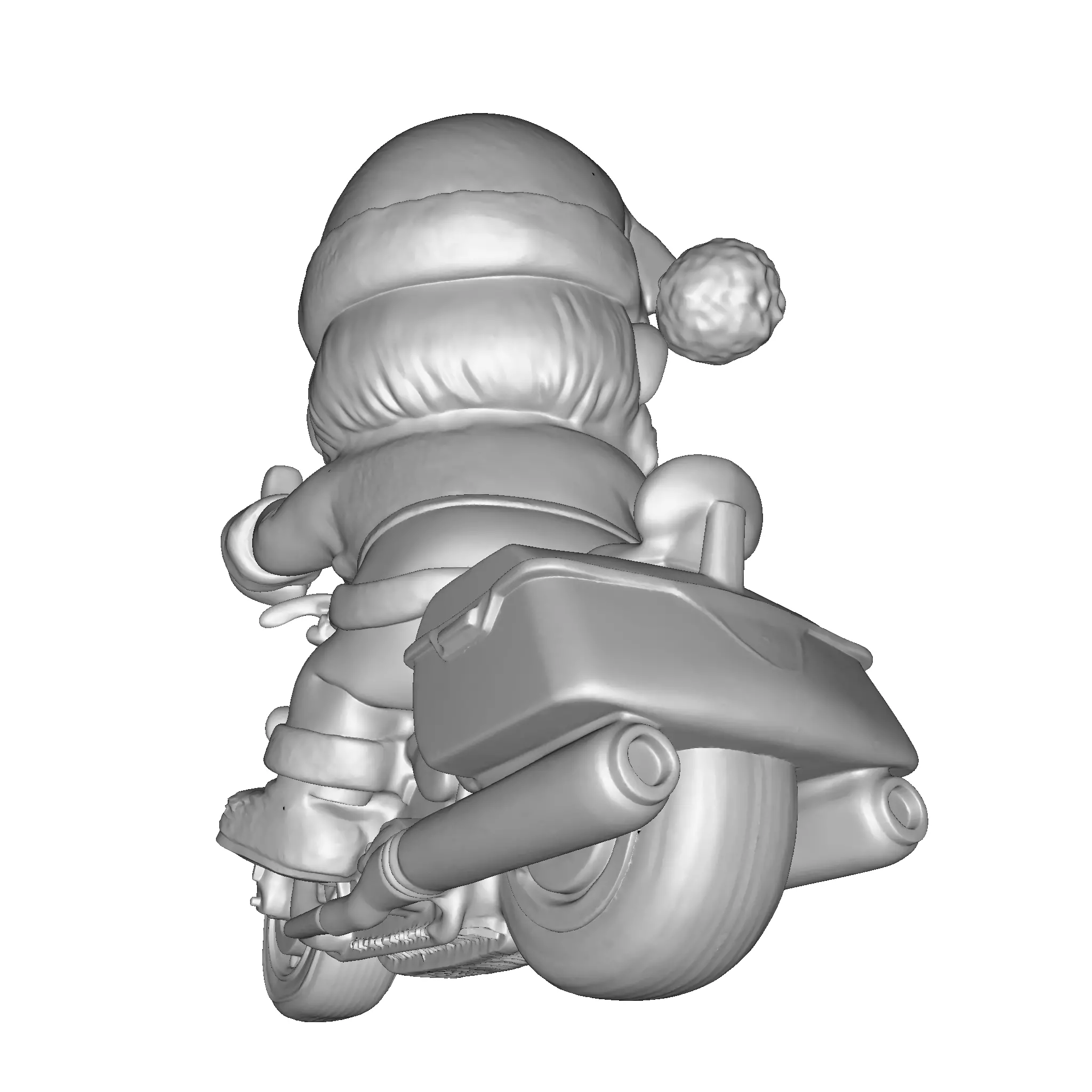 Santa Claus biker for 3D print 3D print model_30