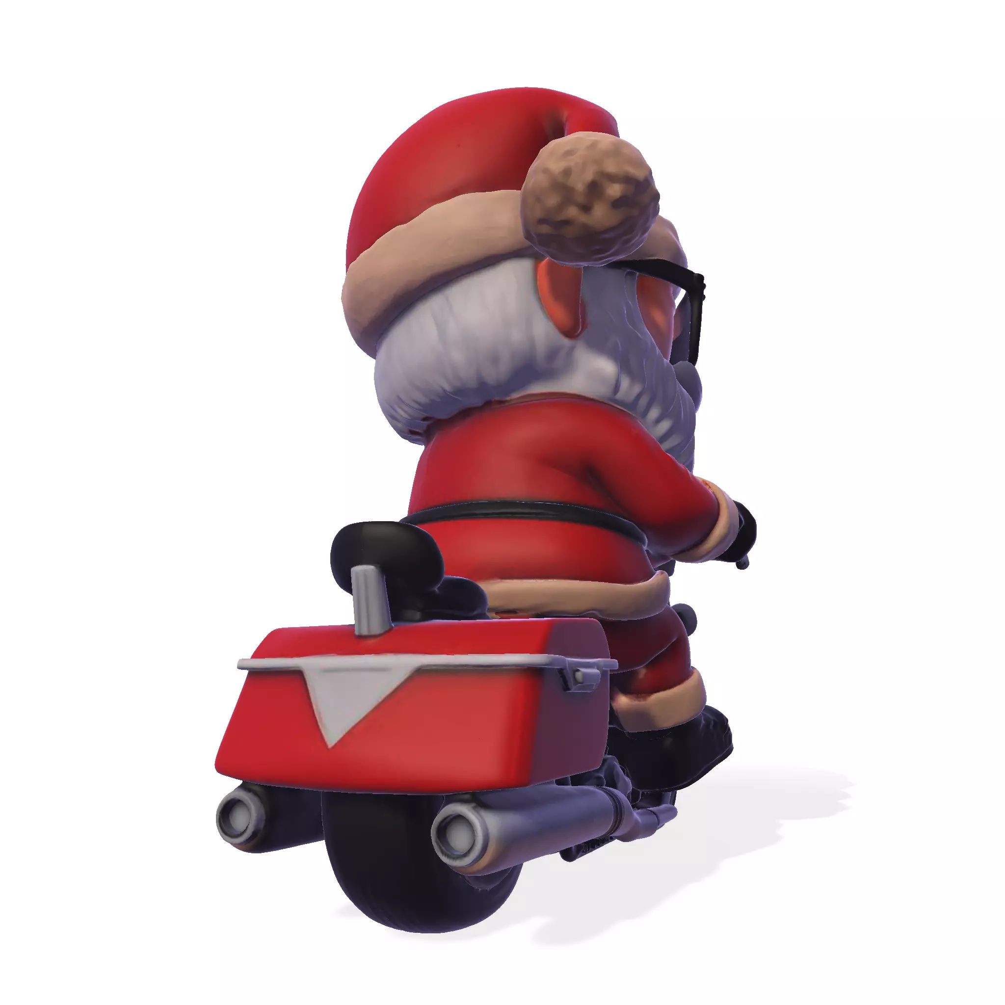 Santa Claus biker for 3D print 3D print model_6