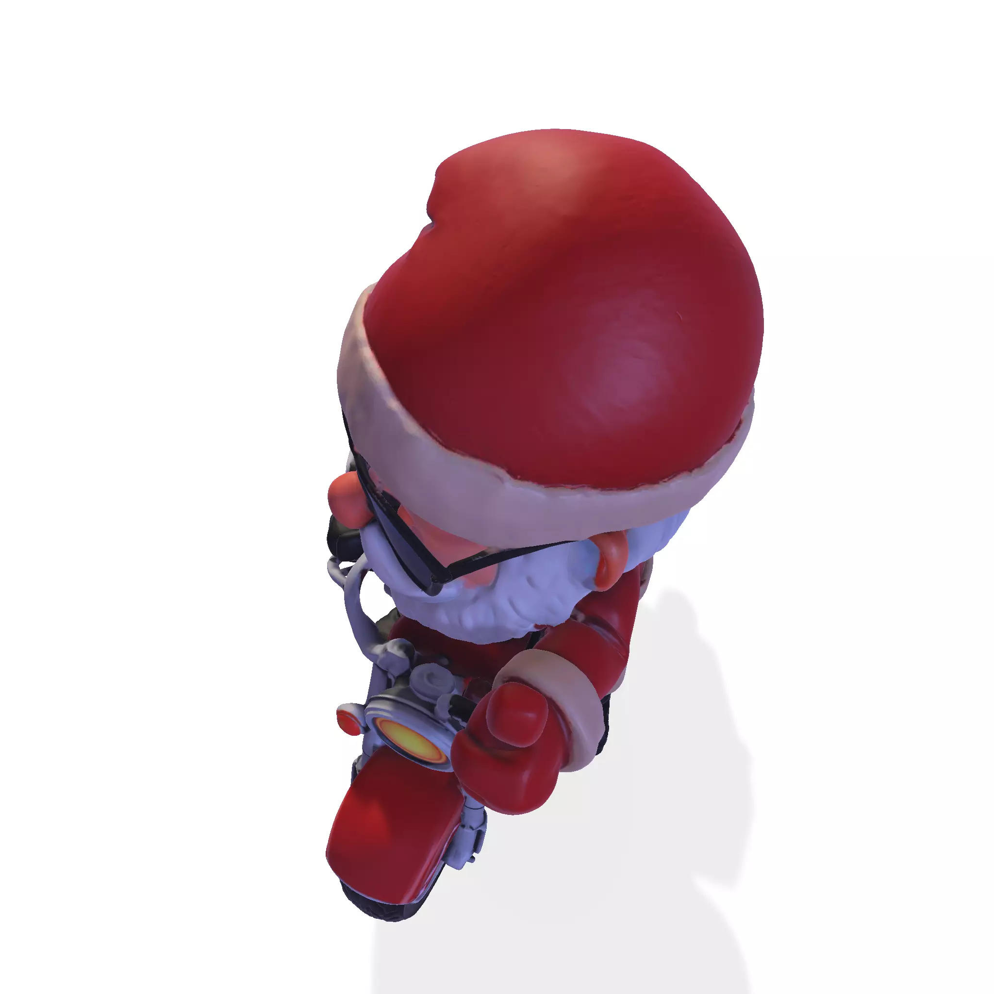 Santa Claus biker for 3D print 3D print model_15