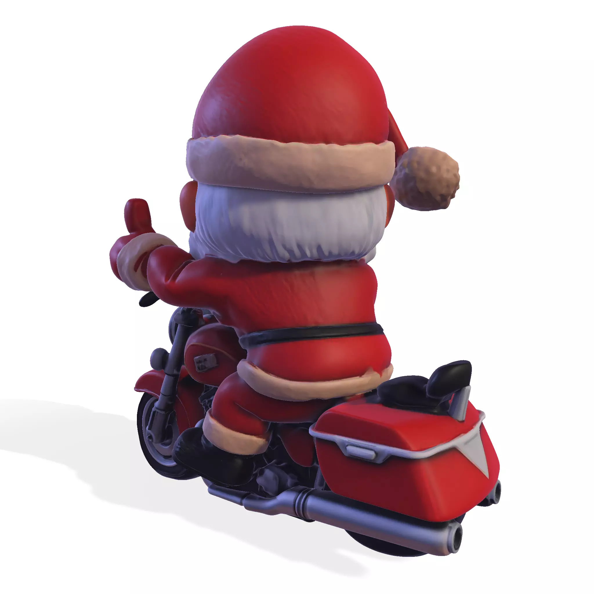 Santa Claus biker for 3D print 3D print model_4