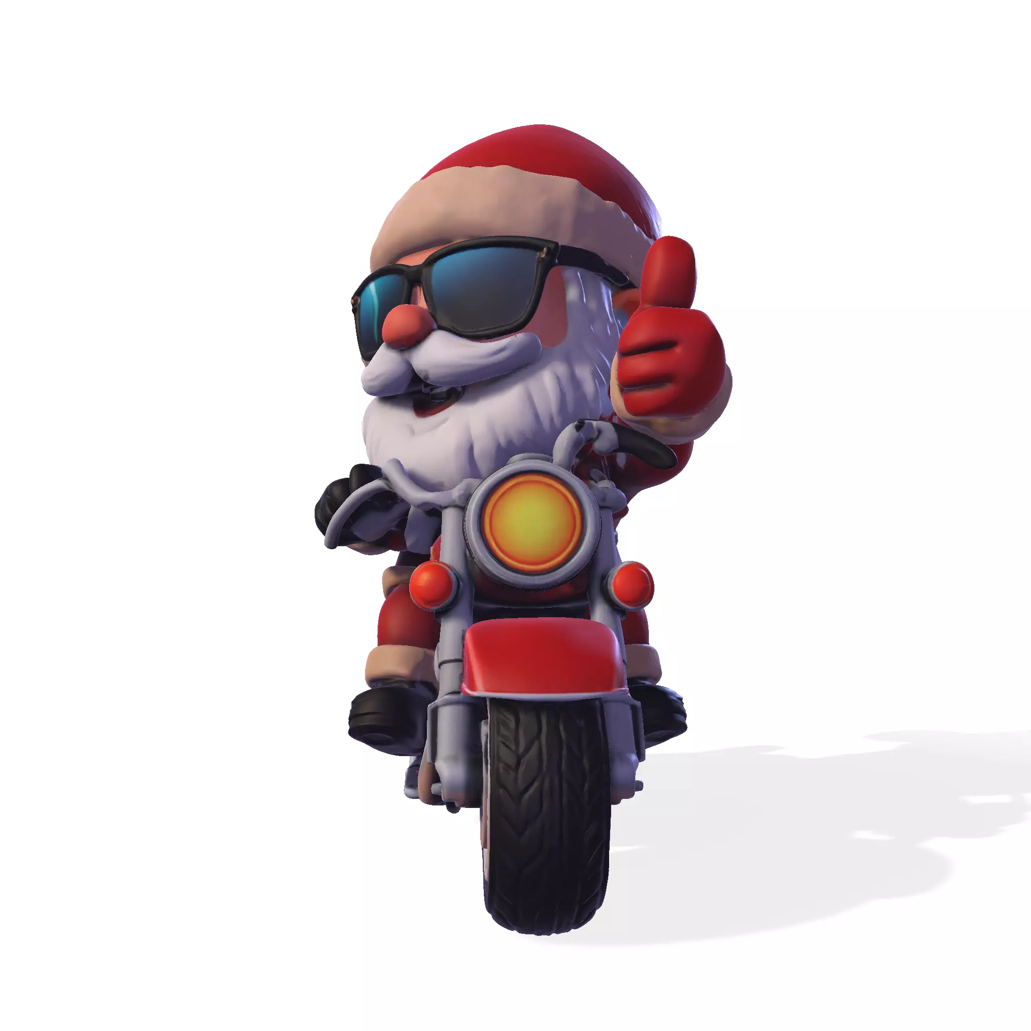 Santa Claus biker for 3D print 3D print model_1