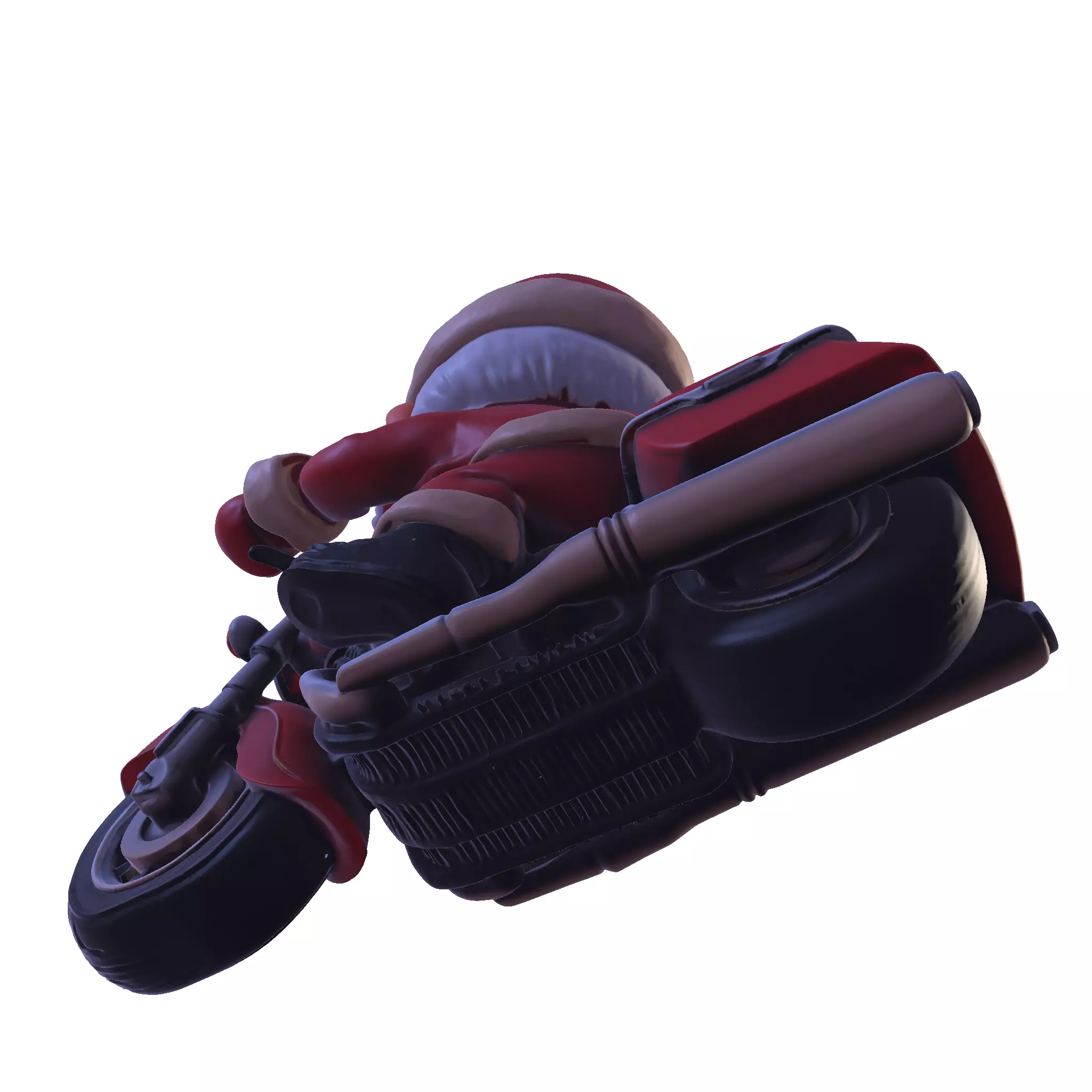 Santa Claus biker for 3D print 3D print model_14