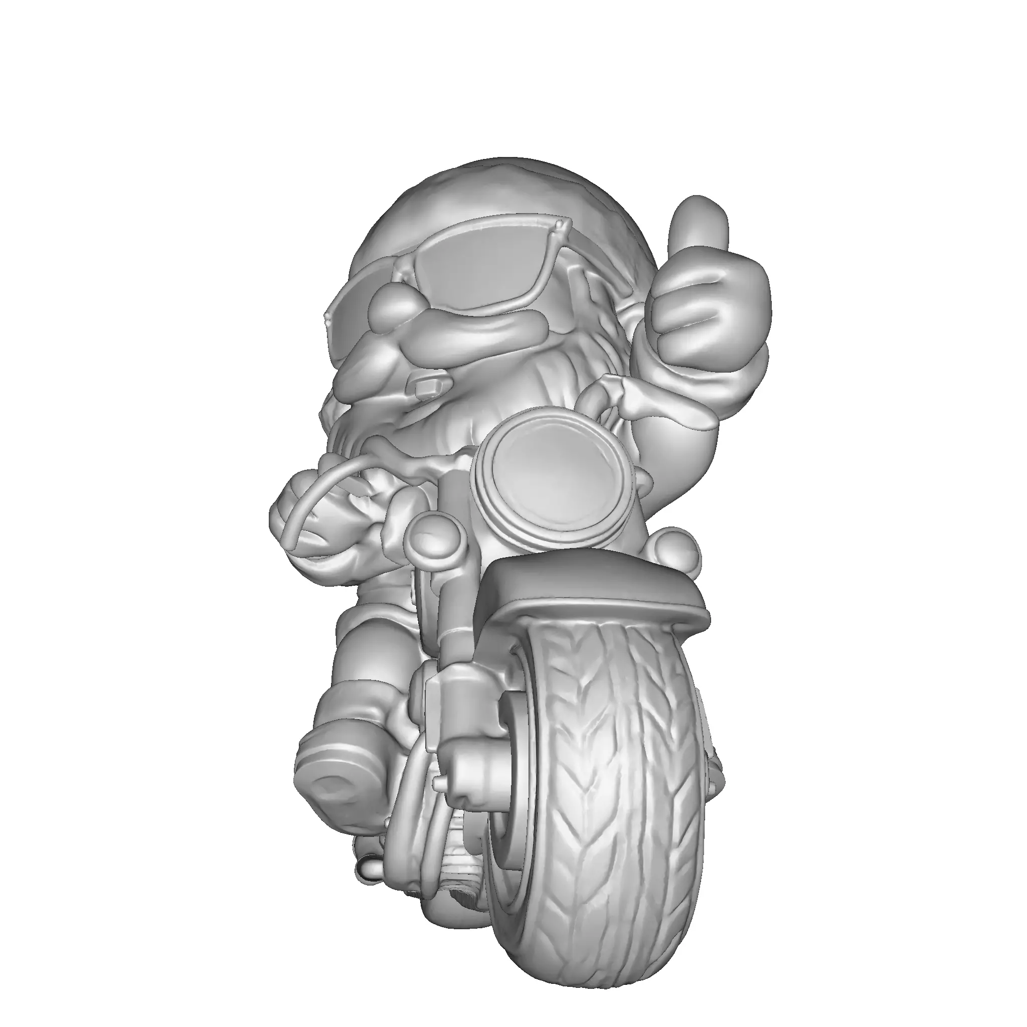 Santa Claus biker for 3D print 3D print model_26