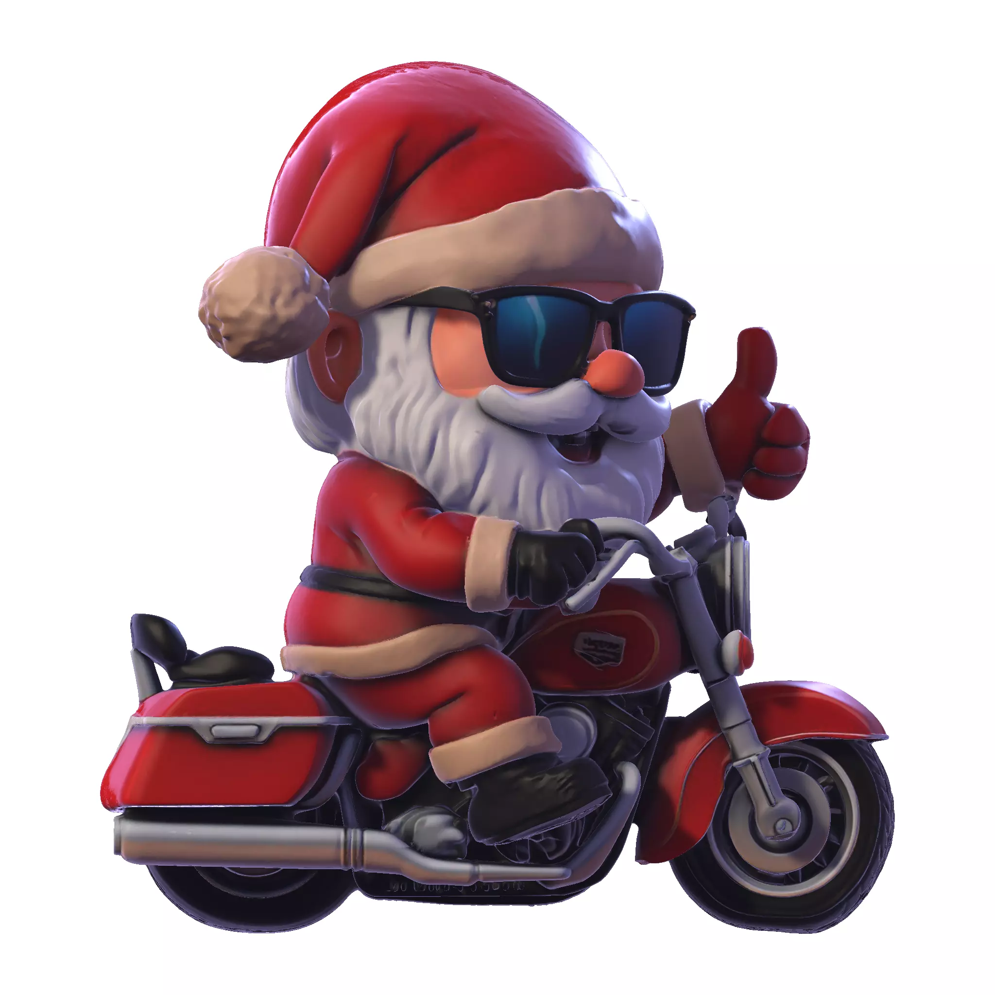 Santa Claus biker for 3D print 3D print model_19