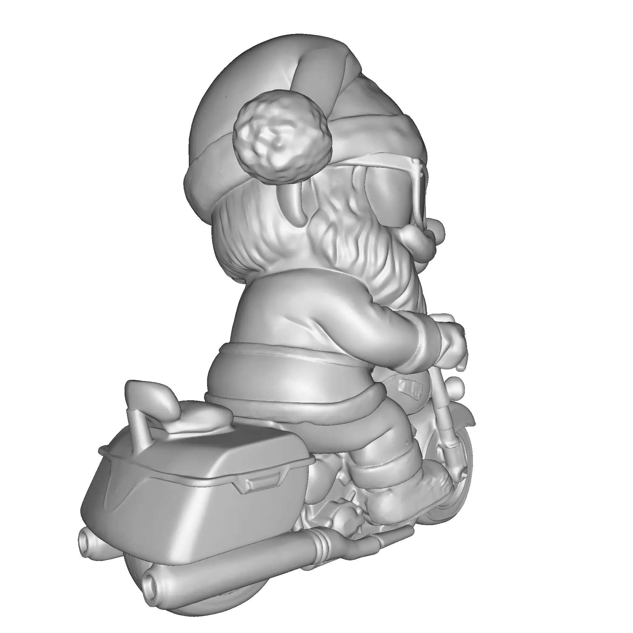 Santa Claus biker for 3D print 3D print model_23