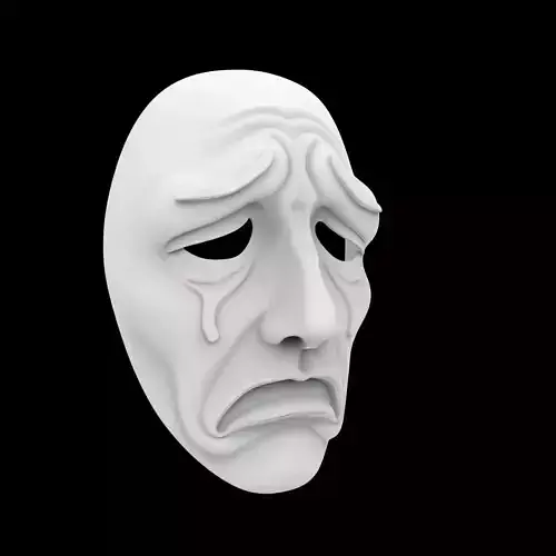 Sad Eyes Mask 3D Print Model