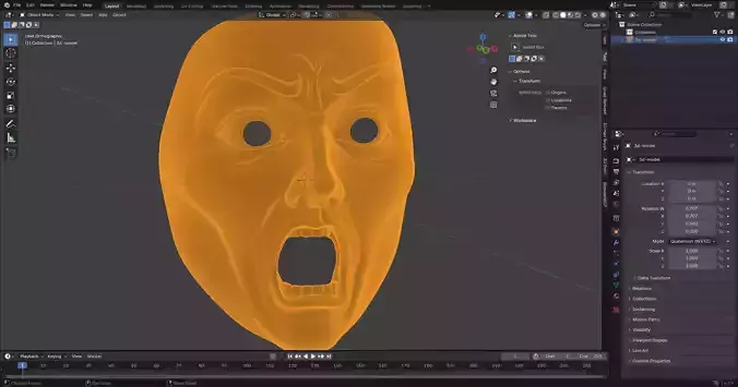 Shocked Face Mask 3D Print Model
