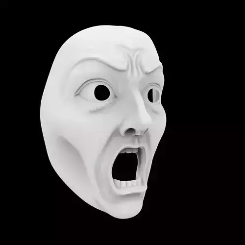 Shocked Face Mask 3D Print Model