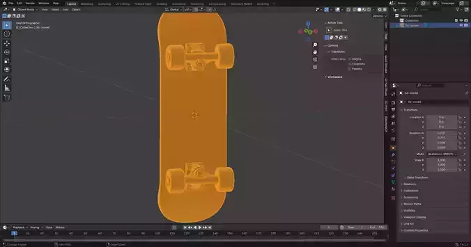Skateboard Desk Toy 3D Print Model