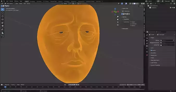 Sleepy Face Mask 3D Print Model