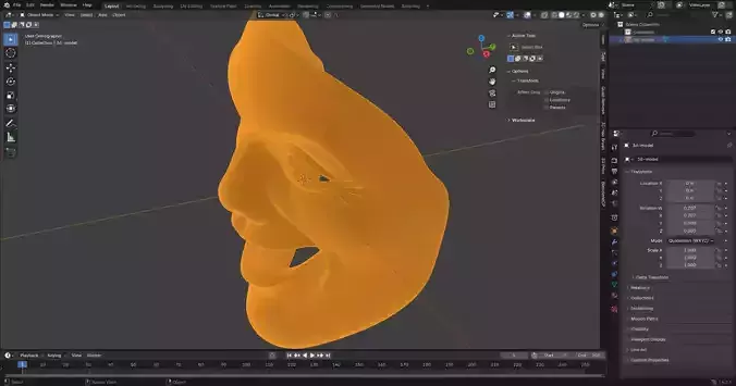 Smiling Mask 3D Print Model