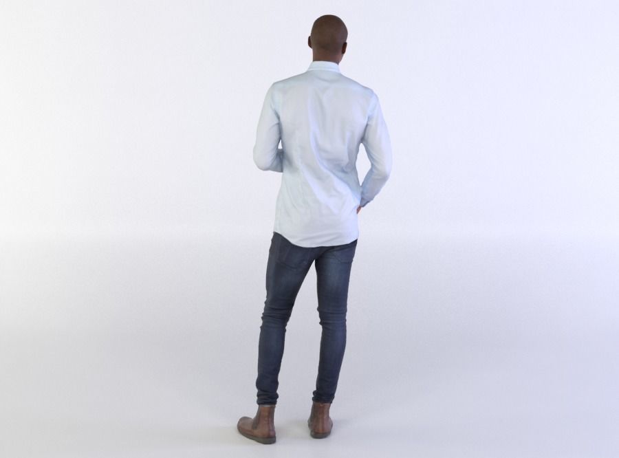 Andrew 0324 Man Standing Casually holding Cup 3D model_2