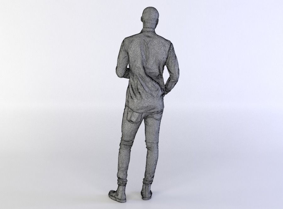 Andrew 0324 Man Standing Casually holding Cup 3D model_6