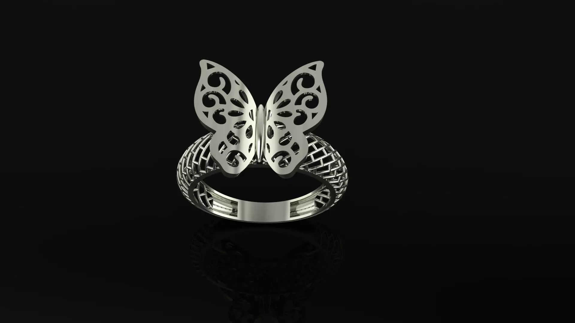 Fusion Butterfly Ring 3D model_3
